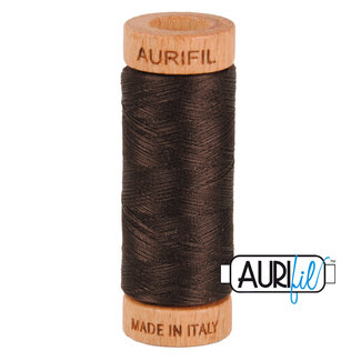 AURIFIL Aurifil 80 WT cotton 1130 Very Dark Bark
