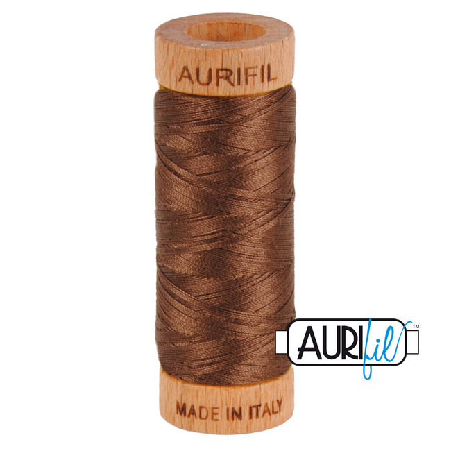 Aurifil 80 WT cotton 1285 Medium Bark