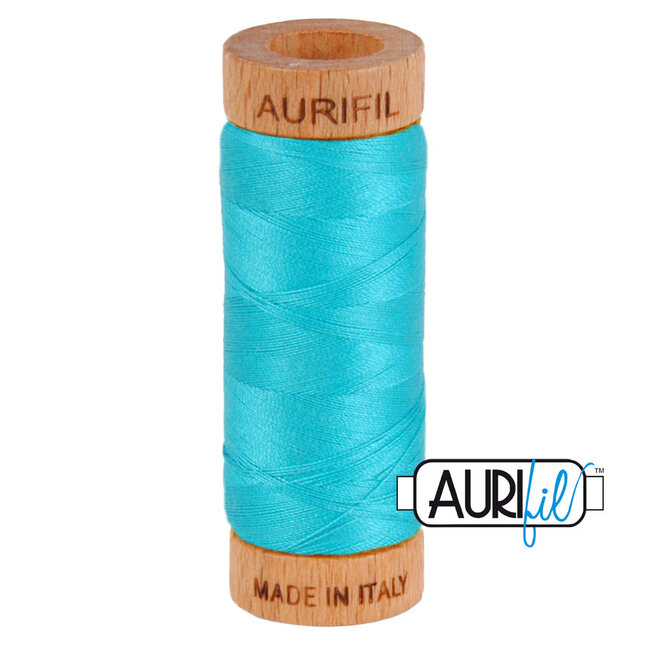 Aurifil 80 WT cotton 2810 Turquoise