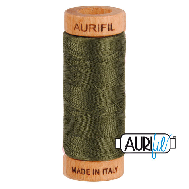 Aurifil 80 WT cotton 5012 Dark Green