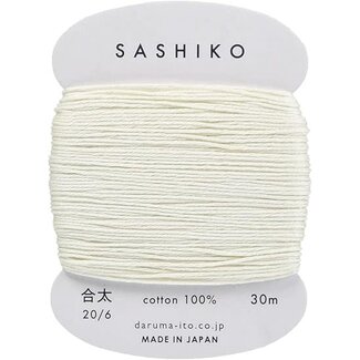 Daruma Carded Sashiko Thread, Thick - Off White 202