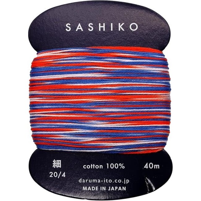 Carded Variegated Sashiko Thread, Thin - Goldfish Scooping