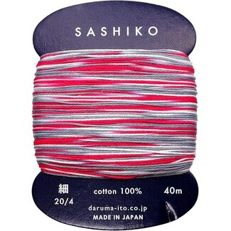 Daruma Carded Variegated Sashiko Thread, Thin - Morning Glory