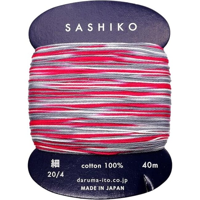 Carded Variegated Sashiko Thread, Thin - Morning Glory