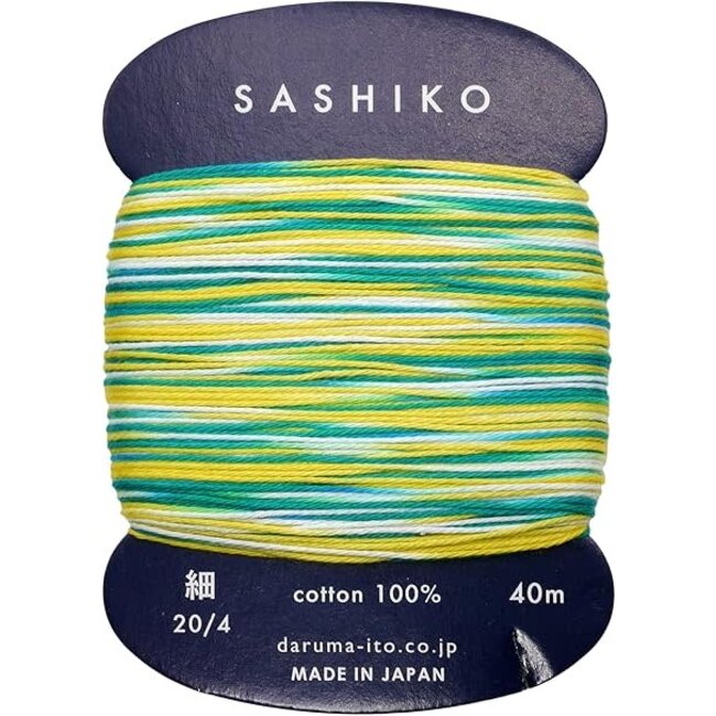 Carded Variegated Sashiko Thread, Thin - Shaved Ice