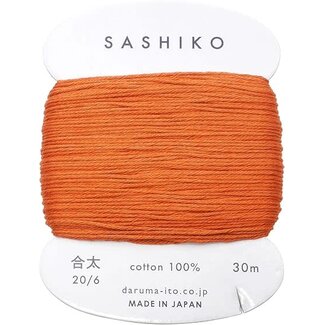 Daruma Carded Sashiko Thread, Thick - Rusty Orange 214