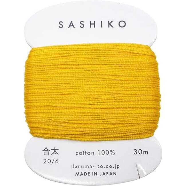 Carded Sashiko Thread, Thick - Golden Yellow 204