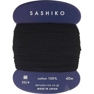 Daruma Carded Sashiko Thread, Thin - Black 219