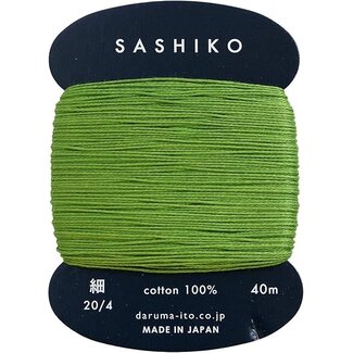 Daruma Carded Sashiko Thread, Thin - Sprout Green 227