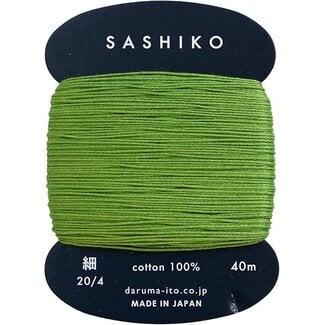 Daruma Carded Sashiko Thread, Thin - Sprout Green