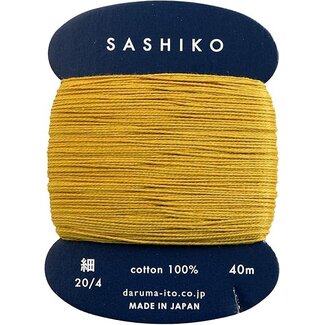 Daruma Carded Sashiko Thread, Thin - Golden Tea