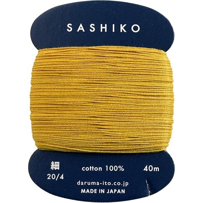 Carded Sashiko Thread, Thin - Golden Tea