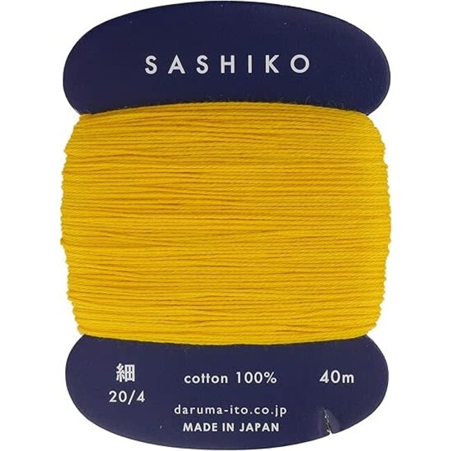 Carded Sashiko Thread, Thin - Golden Yellow