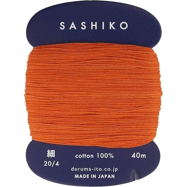 Carded Sashiko Thread, Thin - Rusty Orange
