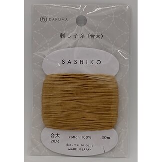 Daruma Carded Sashiko Thread, Thick - Golden Tea