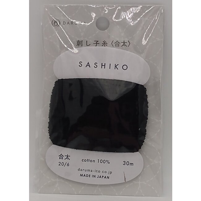Carded Sashiko Thread, Thick - Black