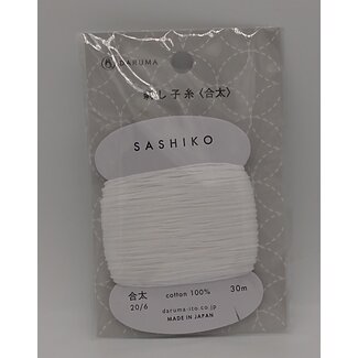 Daruma Carded Sashiko Thread, Thick - White 201