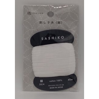 Daruma Carded Sashiko Thread, Thin - White