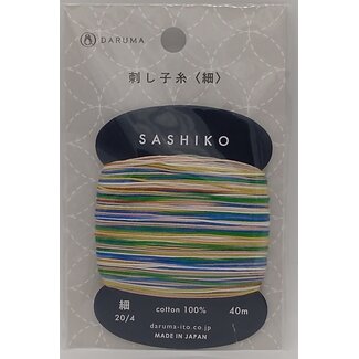 Daruma Carded Variegated Sashiko Thread, Thin - Tanabata Pastal