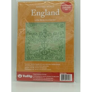 Tulip Company Limited Dishcloth Kit - Sashiko World - England - Birds in Garden