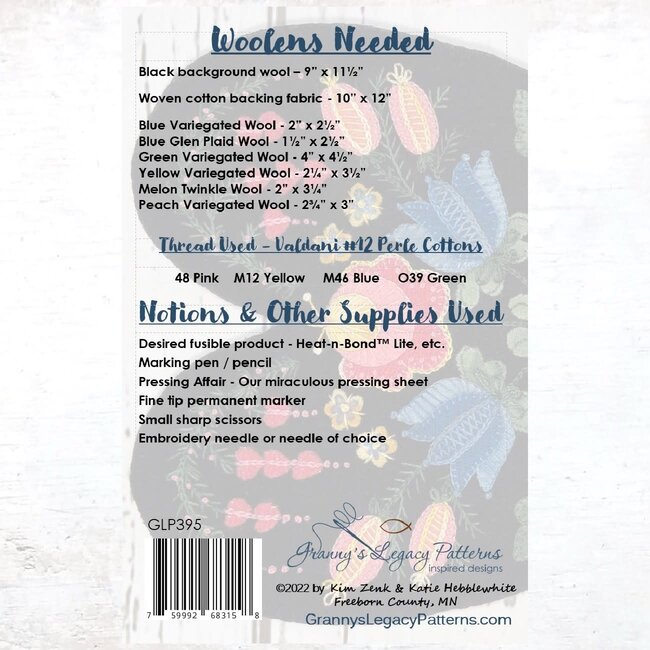 Clara Wool Applique Pattern