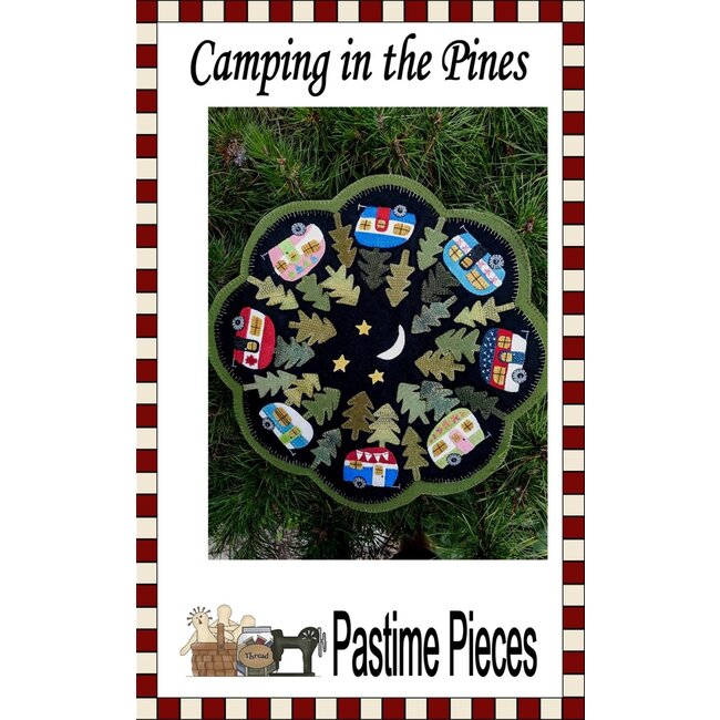Camping in the Pines Wool Applique Pattern