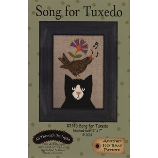 All Through the Night Song for Tuxedo Wool Applique Pattern