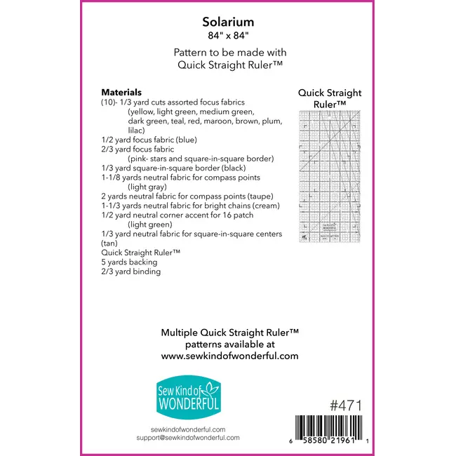 Solarium Quilt Pattern