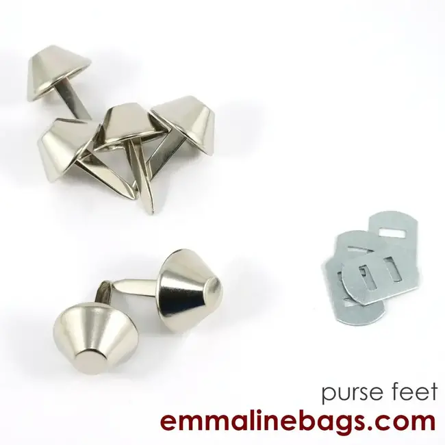 Bucket Purse Feet 3/4" (18 mm) (6 pack), Nickel