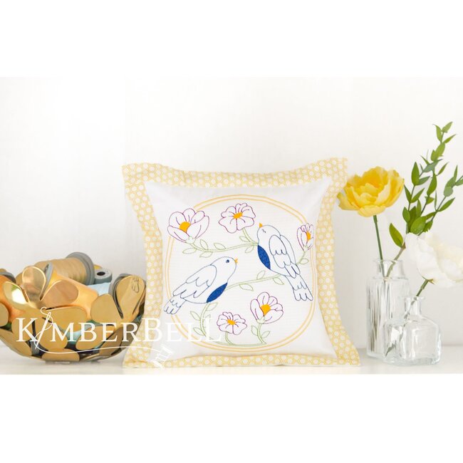 Happy as a Lark Trapunto Pillow- FILE ONLY