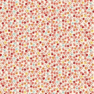 Makower UK Michiko Blossom, Cream, MK2335-Q, $0.20 per cm or $20/m