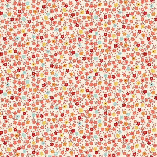 Michiko Blossom, Cream, MK2335-Q, $0.20 per cm or $20/m