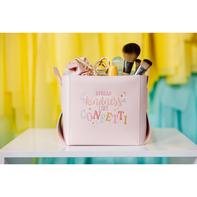 Folding Storage Tote- Blush