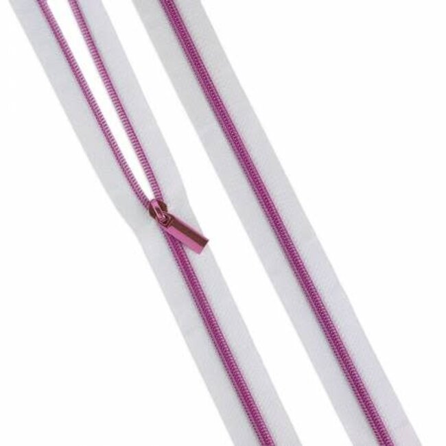 White #5 Nylon Tula Pink Coil Zipper 3yds And 9 Pulls