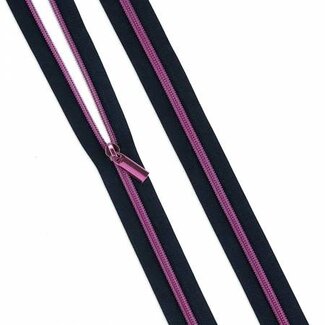 Sallie Tomato Navy #5 Nylon Tula Pink Coil Zipper 3yds And 9 Pulls