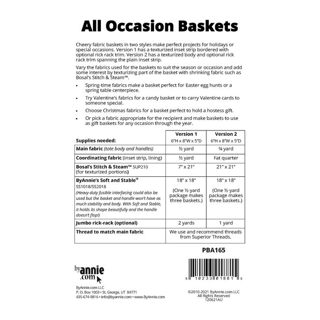 All Occasion Baskets Pattern
