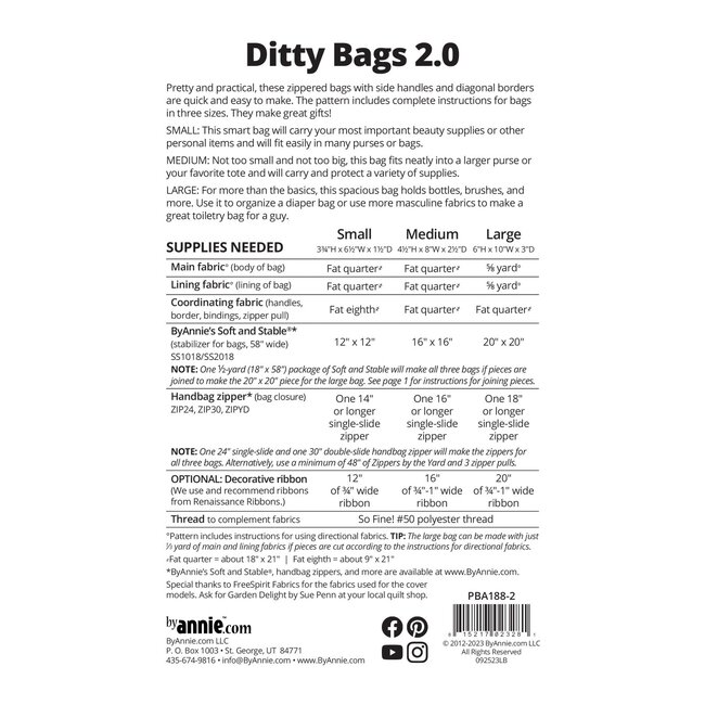 Ditty Bags 2.0 Pattern