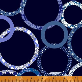 Windham Fabrics Patchwork Rings, Twilight (52928W-2) 108" Backing $0.38 per cm or $38/m