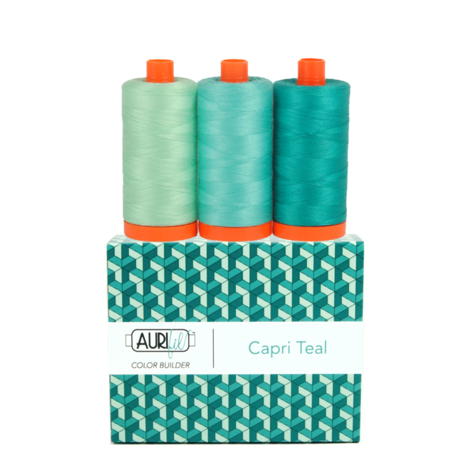 Capri Teal - Aurifil Color Builder 50wt