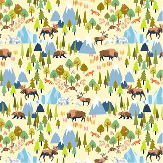 Windham Fabrics From Sea to Sea, Cross Canada, Maple Butter 54318-7, $0.22 per cm or $22/m
