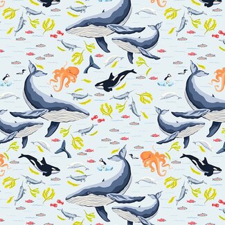 Windham Fabrics From Sea to Sea, Whale Watching 54320-10, $0.22 per cm or $22/m
