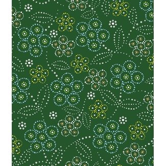 Windham Fabrics Full Moon Rising Allover by Betty Albert, Green, $0.20 per cm or $20/m