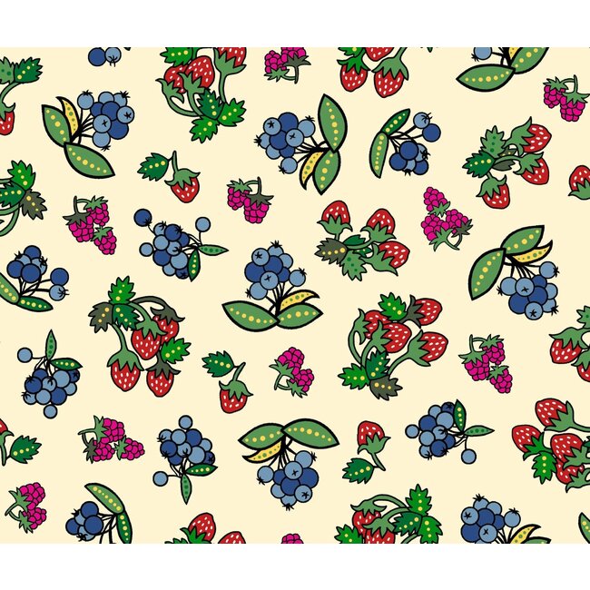 Tree of Life by Donna The Strange, Berries, Cream, $0.20 per cm or $20/m