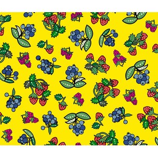 Windham Fabrics Tree of Life by Donna The Strange, Berries, Yellow, $0.20 per cm or $20/m