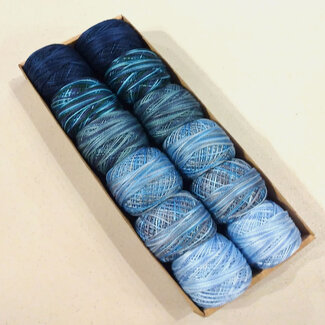 Valdani Perle Cotton Size 12 Collection: Two in Blue