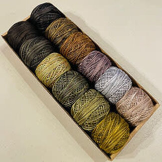Valdani Perle Cotton Size 12 Collection: The Cottage Garden - Earthen Greens