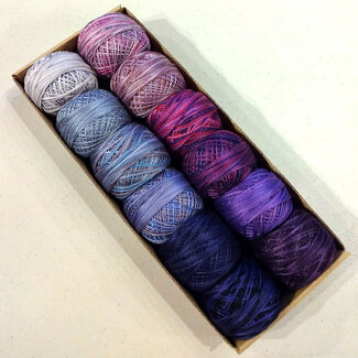 Valdani Perle Cotton Size 12 Collection: Purple Frenzy