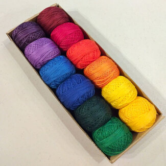 Valdani Perle Cotton Size 5 Collection: Rainbow Dark