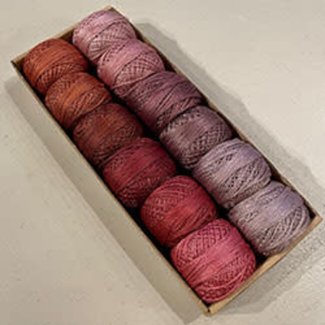 Perle Cotton Size 8 Collection: As Time Goes By Set 1, Hand Dyed Solids