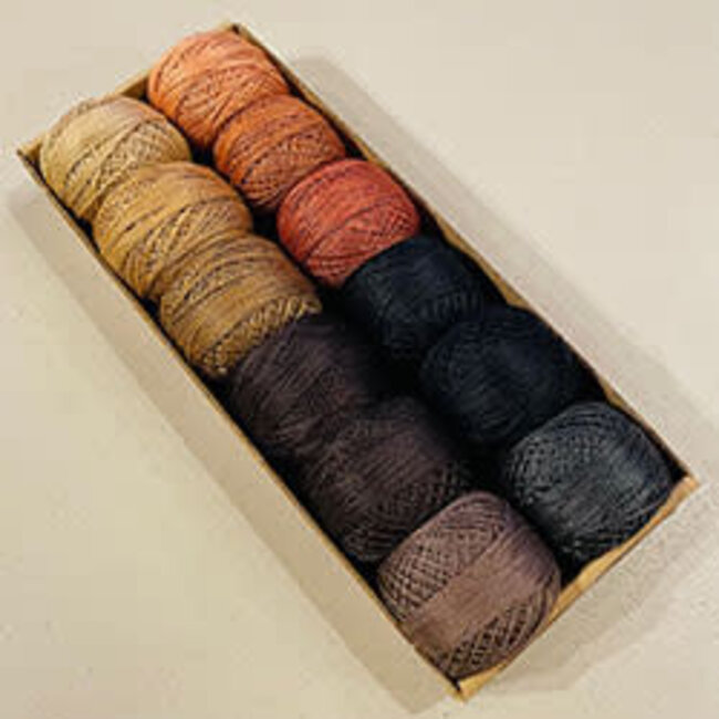 Perle Cotton Size 5 Collection: As Time Goes By Set 2, Hand Dyed Solids